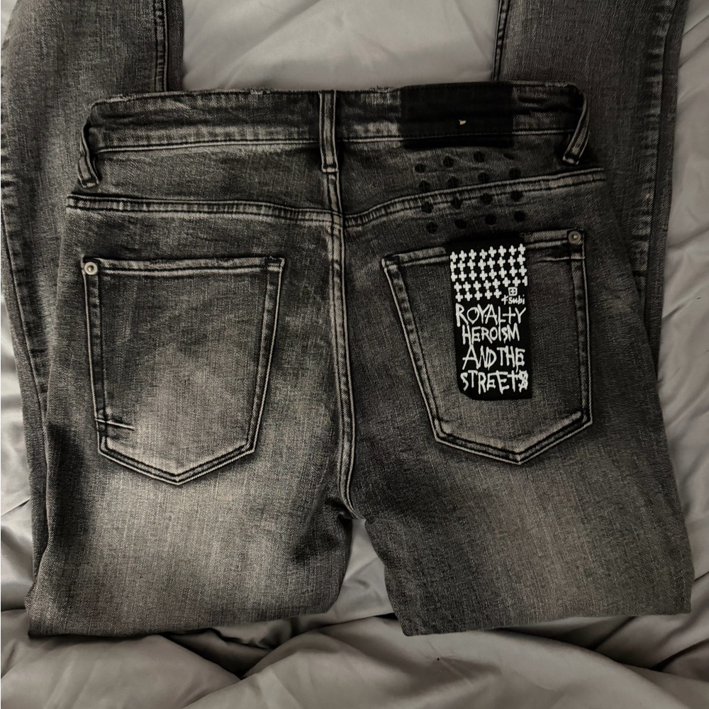 Ksubi Faded Black Distressed Skinny Jeans
